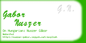 gabor nuszer business card